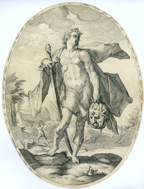 HENDRICK GOLTZIUS (1558 Muhlbrecht near Venlo - 1617 Haarlem). After Goltzius by Nicolaes Braeu.